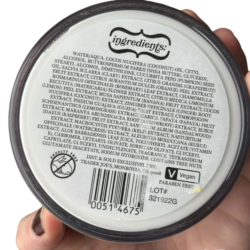 Trader Joe's Pumpkin Body Butter 8 oz Moisturizer